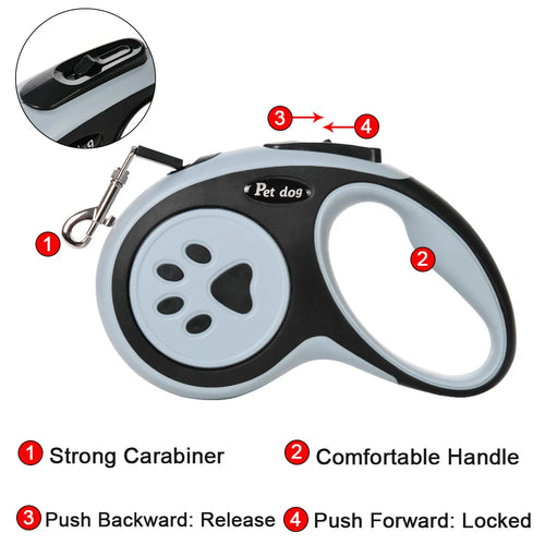 Automatic Retractable Nylon Dog Leash